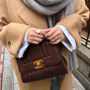 Chanel mademoiselle flap tas bruin