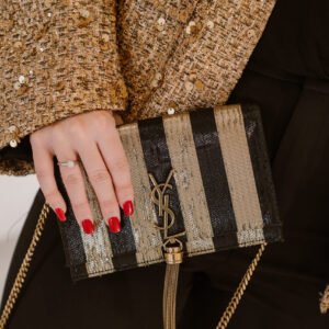 Saint laurent kate tas clutch goud