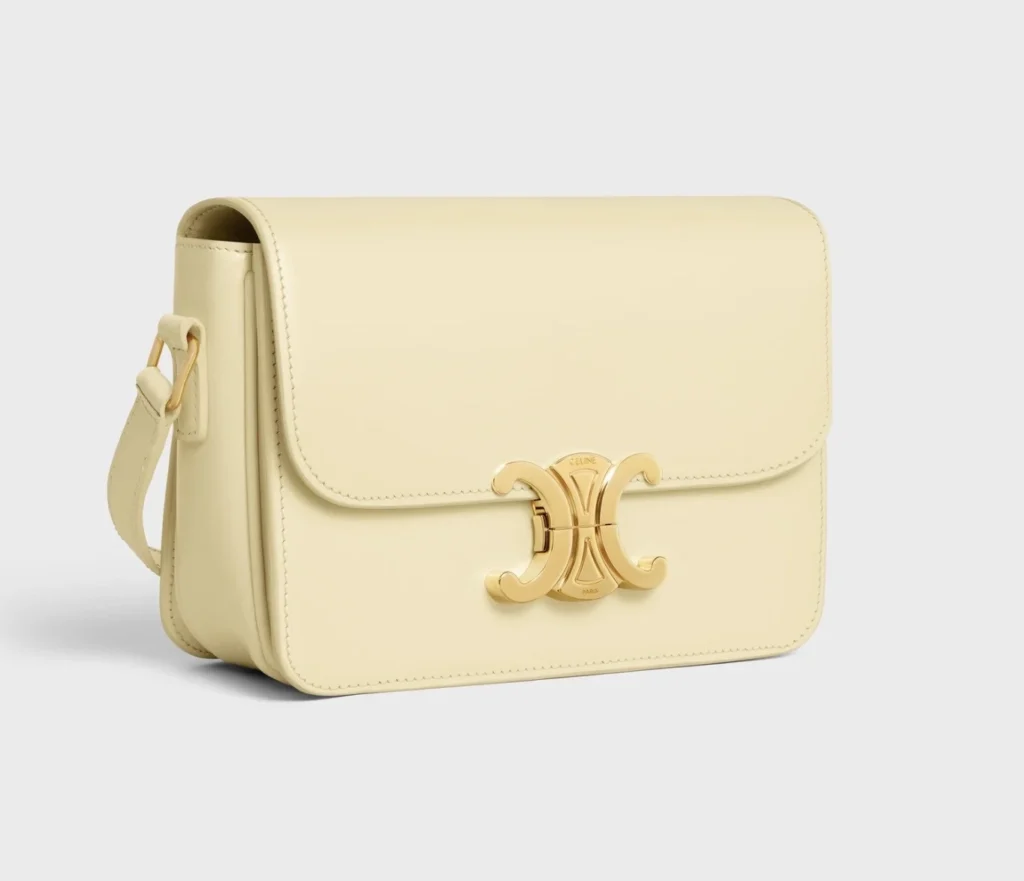 celine triomphe teen bag geel