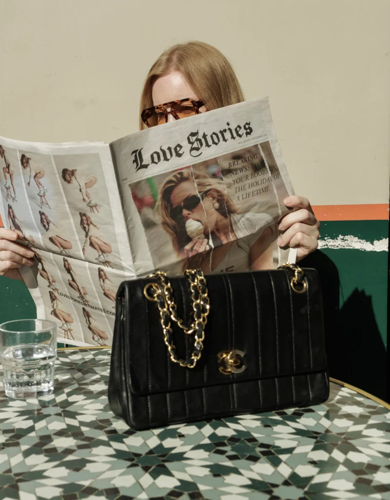 Chanel flap tas paris vintage zwart