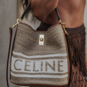 Céline bucket tas raffia